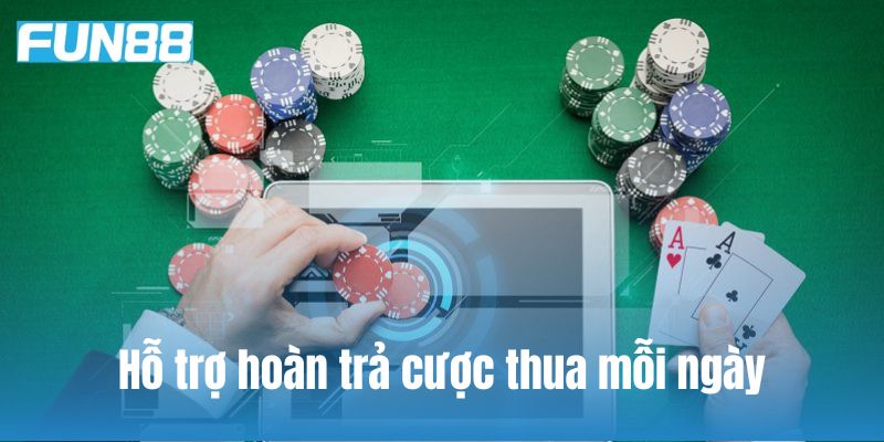 Hỗ trợ hoàn trả cược thua mỗi ngày